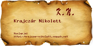 Krajczár Nikolett névjegykártya