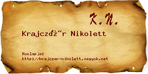 Krajczár Nikolett névjegykártya