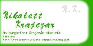 nikolett krajczar business card
